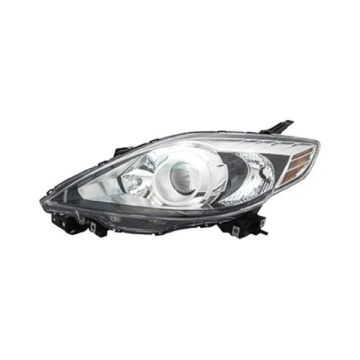 Headlight Lens Housing Left Halogen w/Black Bezel for Mazda 5 2008-2009