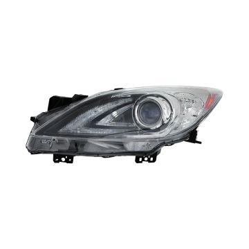 Headlight Lens Housing Left HID w/o Auto Level Control w/o DRL for Mazda 3 Sedan Hatchback 2010-2011