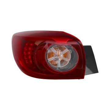 Tail Light Assembly Left Outer LED Type Smoke for Mazda 3 Hatchback 2014-2018