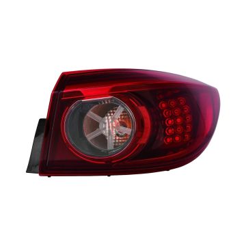 Tail Light Assembly Right Outer LED Type Smoke for Mazda 3 Sedan 2014-2015
