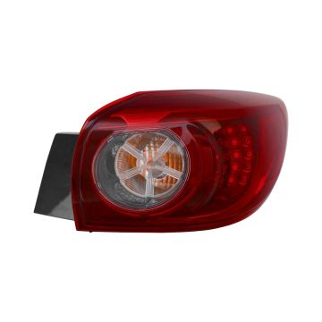 Tail Light Assembly Right Outer LED Type Smoke for Mazda 3 Hatchback 2014-2018