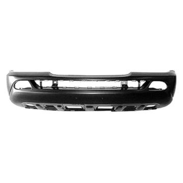 Bumper Cover Front w/Rectangular Fog Lamps w/o Parktronic w/o Headlamp Washers Primed for Mercedes-Benz ML320 ML350 ML430 ML500