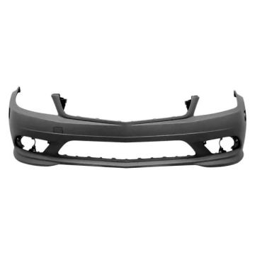 Bumper Cover Front W204 w/AMG Styling Pkg w/o Headlamp Washers w/o Parktronic Primed for Mercedes-Benz C230 C300 C350