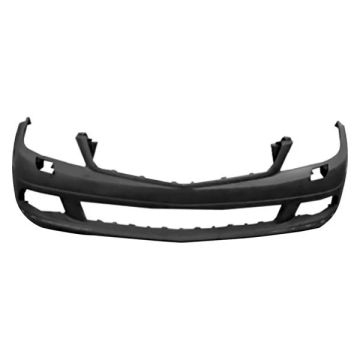 Bumper Cover Front W204 w/o AMG Styling Pkg w/Headlamp Washers w/o Parktronic Primed for Mercedes-Benz C230 C300 C350