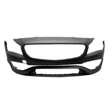 Bumper Cover Front w/AMG Styling Pkg w/o Aero Pkg C117 w/o Active Park Assist Primed for Mercedes-Benz CLA250 CLA45 AMG