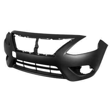 Bumper Cover Front w/o Chrome Insert Primed for Nissan Versa Sedan 2015-2018