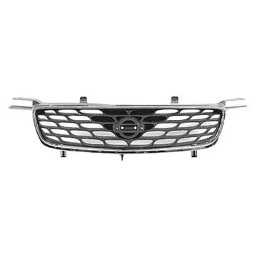 Grille Assembly Includes Brackets & Frame Black for Nissan Sentra XE GXE CA GXE Sport 2000-2003