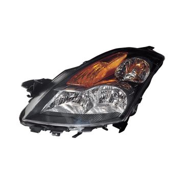 Headlight Assembly Composite Left w/Halogen w/Black Bezel for Nissan Altima Hybrid 2007
