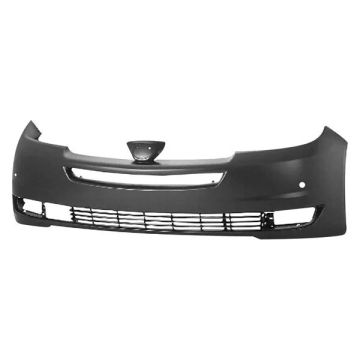 Bumper Cover Front w/Park Sensor w/Radar Cruise Primed for Toyota Sienna 2004-2005