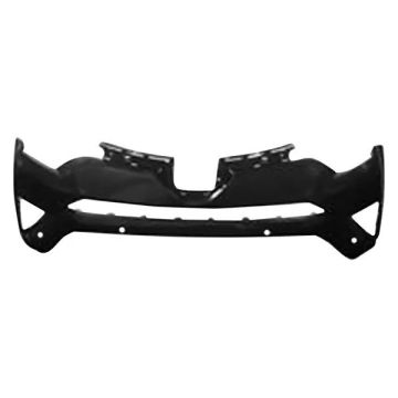 Bumper Cover Front Upper w/Tab Holes w/o Park Assist Primed North America Built for Toyota RAV4 2016-2018