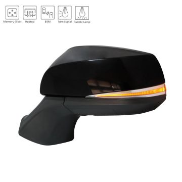 Door Mirror Assembly Left w/o Side View Camera w/Memory w/Cover for Toyota Highlander 2020-2022