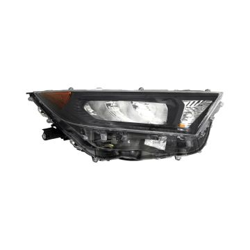 Headlight Assembly Composite Right w/o Adaptive Headlamps Black Bezel North America Built for Toyota RAV4 LE Hybrid LE 2019-2022