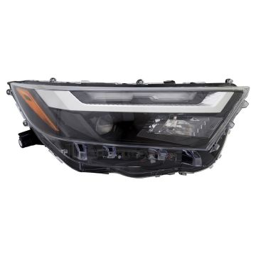 Headlight Assembly Composite Right LED w/Bulb Signal Lamp North America Built for Toyota RAV4 Adventure Trail XLE Premium TRD Off-Road XLE LE Hybrid LE 2022-2024