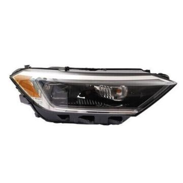 Headlight Assembly Composite Right Projector Type w/Black Edged Lens To 5-6-18 for Volkswagen Jetta 2019-2023