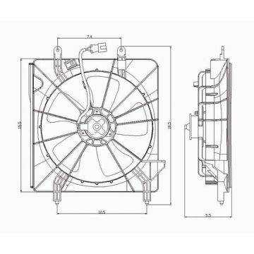Engine Cooling Fan Assembly Fan/Motor/Shroud for Acura TSX 2004-2005