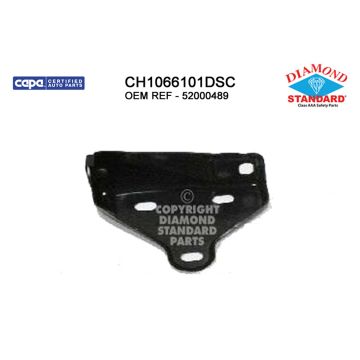 Bumper Bracket Front Left w/o Tow Hook Mounting Arm CAPA for Jeep Cherokee Wagoneer