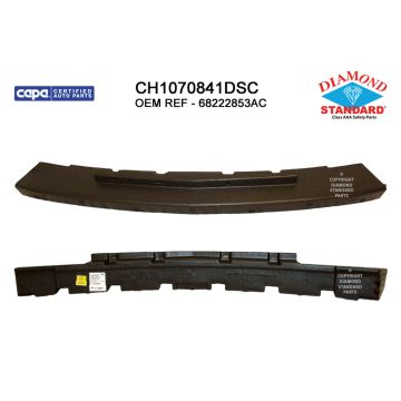 Bumper Impact Absorber Front w/o Fog Lamps CAPA for Dodge Challenger 2015-2023