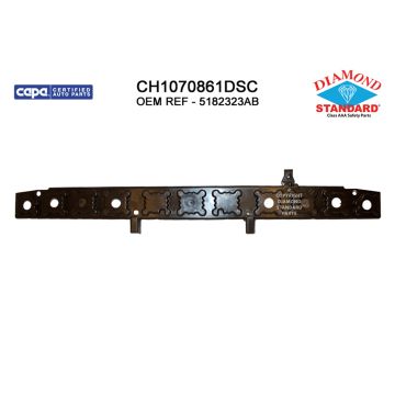 Bumper Impact Absorber Front CAPA for Dodge Grand Caravan 2011-2020