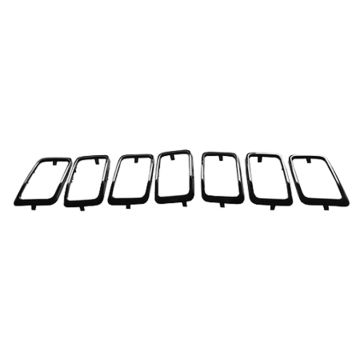 Grille Molding Trim Ring Kit Gloss Black for Jeep Grand Cherokee Limited Laredo Summit Overland Summit Elite Platinum Limited X 2017-2019