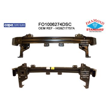 Bumper Cover Reinforcement Front w/o Front Tow Hooks CAPA for Ford Fusion Police Responder Hybrid