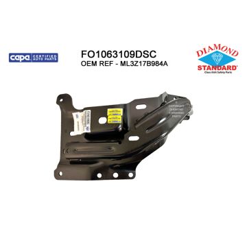 Bumper Support Front Right Mounting Plate Bracket CAPA for Ford F-150 2021-2023
