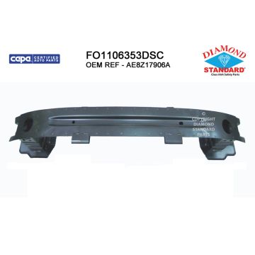 Bumper Cover Reinforcement Rear CAPA for Ford Fiesta Sedan 2011-2013