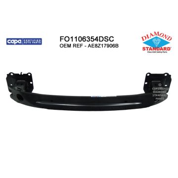 Bumper Cover Reinforcement Rear CAPA for Ford Fiesta Hatchback 2011-2013