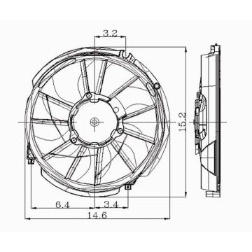 Engine Cooling Fan Assembly Left for Ford Taurus Mercury Sable