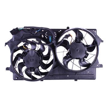 Engine Cooling Fan Assembly w/Air Conditioning Includes Motor/Blade/Shroud for Ford Focus 2000-2002