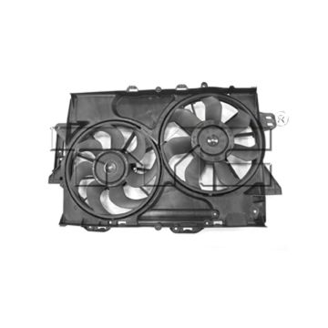 Engine Cooling Fan Assembly 2nd Design Motor/Blade/Shroud Dual Fan Assembly for Chevrolet Equinox Pontiac Torrent