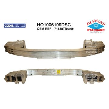 Bumper Cover Reinforcement Front Aluminum CAPA for Honda Civic Sedan Coupe 2018-2021