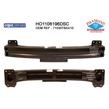 Bumper Cover Reinforcement Rear CAPA for Honda Civic 2016-2021