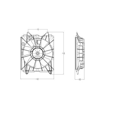 Engine Cooling Fan Assembly Motor/Blade/Shroud Assembly for Honda Civic Hybrid Hybrid-L 2006-2011