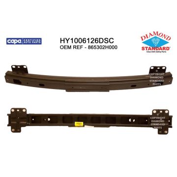 Bumper Cover Reinforcement Front CAPA for Hyundai Elantra 2007-2010