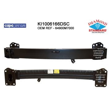 Bumper Cover Reinforcement Front w/o Intelligent Cruise Control w/o Launch Edition Pkg CAPA for Kia Forte S LX FE LXS GT Line GT EX EX Premium EX Limited EX+ GT-Line GT Limited 2019-2021