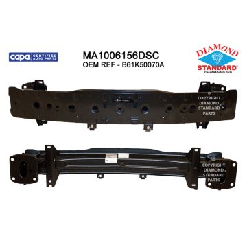 Bumper Cover Reinforcement Front CAPA for Mazda 3 Sedan Hatchback 2017-2018