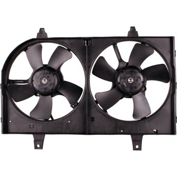 Engine Cooling Fan Assembly Dual Fan Assembly Includes Motors/Blades/Shroud for Nissan Maxima 2002-2003