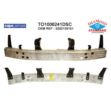 Bumper Cover Reinforcement Front w/Chrome Trim CAPA for Toyota 4Runner 2014-2024