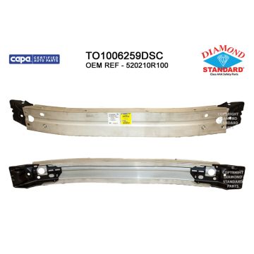 Bumper Cover Reinforcement Front CAPA for Toyota RAV4 2019-2024