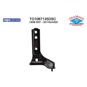Bumper Bracket Front Right Reinforcement Support Steel CAPA for Toyota Camry 2002-2006