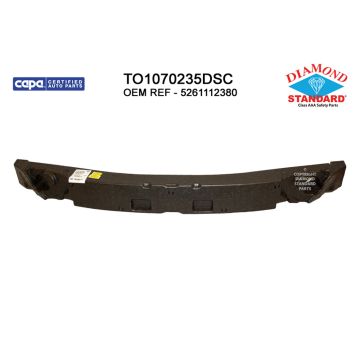 Bumper Impact Absorber Front Upper North America/Japan Built CAPA for Toyota Corolla L LE XLE Hybrid LE 2020-2024