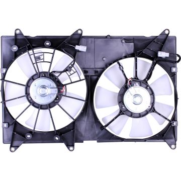 Engine Cooling Fan Assembly Motor/Blade/Shroud Dual Fan Assembly for Toyota Highlander 2001-2007