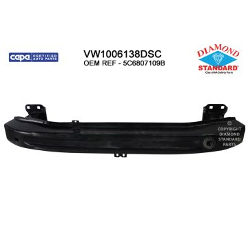 Bumper Cover Reinforcement Front w/o Collision Warning w/o Emergency Braking CAPA for Volkswagen Jetta Sedan 2011-2018