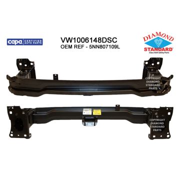Bumper Cover Reinforcement Front CAPA for Volkswagen Tiguan 2018-2023
