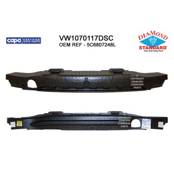 Bumper Impact Absorber Front CAPA for Volkswagen Jetta Sedan S Sport SE SEL SEL Premium SE Sport 2015-2018
