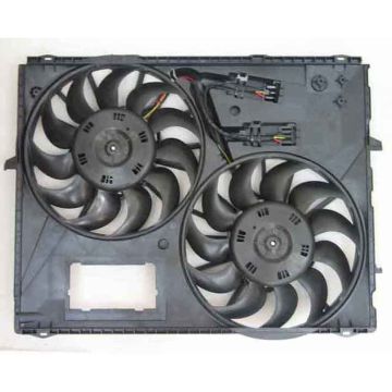 Engine Cooling Fan Assembly w/Towing Pkg Motor/Blade/Shroud Dual Fan Assembly for Volkswagen Touareg 2008-2010