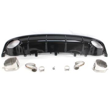 Audi A7 C7.5 2016-2018 (for Normal/without S Line) RS7 Style Rear Bumper Diffuser with Exhaust Tips