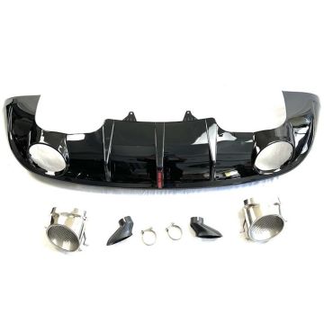 Audi Q5 8R 8R.5 B8 B8.5 2009-2017 (for Normal/without S-Line) RSQ5 Style Rear Bumper Diffuser with Exhaust Tips