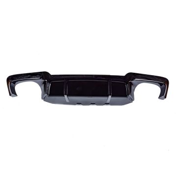 BMW 5 Series F10 2011-2016 Rear Diffuser Dual Outlet M5 Style Gloss Black