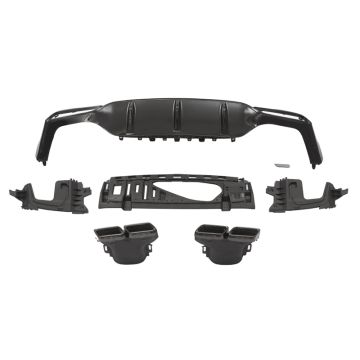 Mercedes-Benz E-Class W213 2017-2020 Rear Diffuser with Exhaust Tips AMG E63 Style Gloss Black